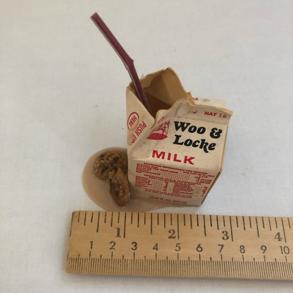 Woo & Locke Milk and Cookies Magnet Carton Box Food Drink Dairies Straw Vintage - Picture 7 of 10